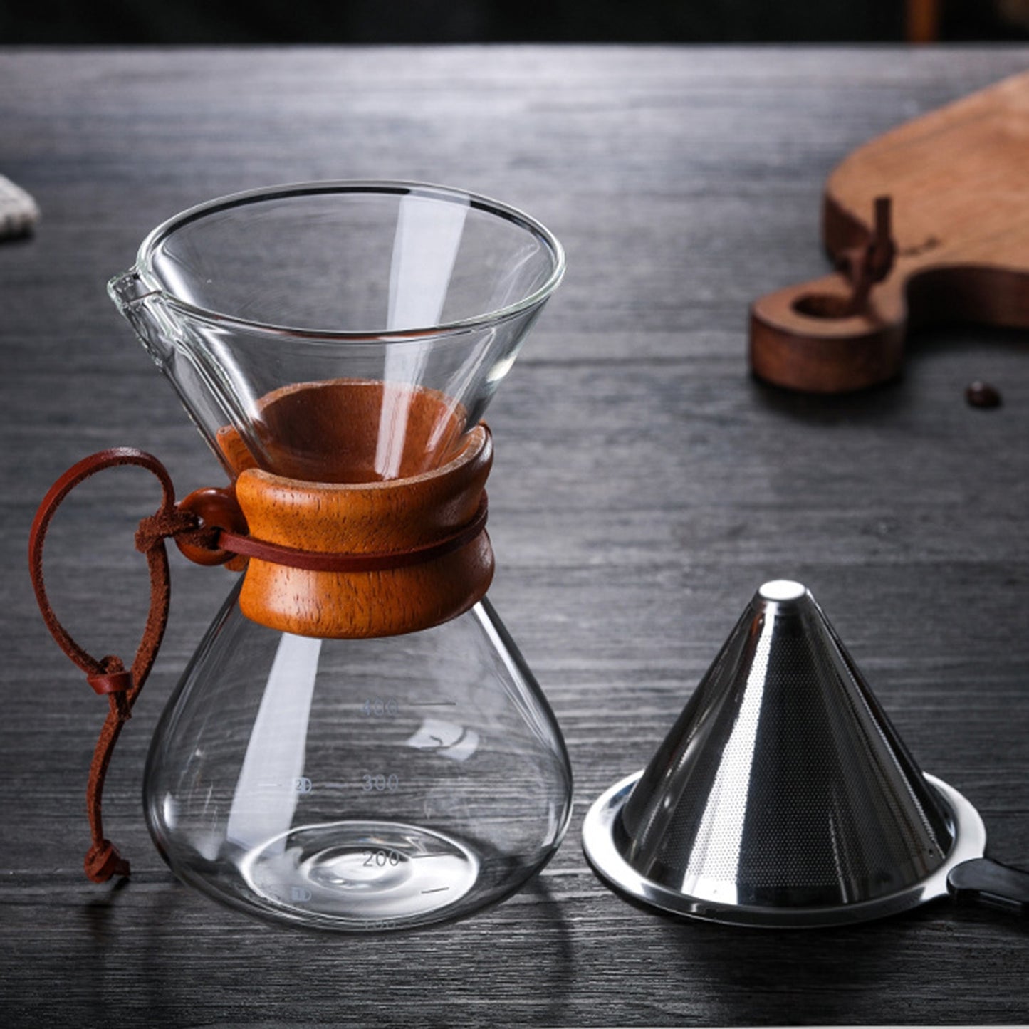 Elevate Your Coffee Experience with the Glass Kettle & Steel Filter Brewer