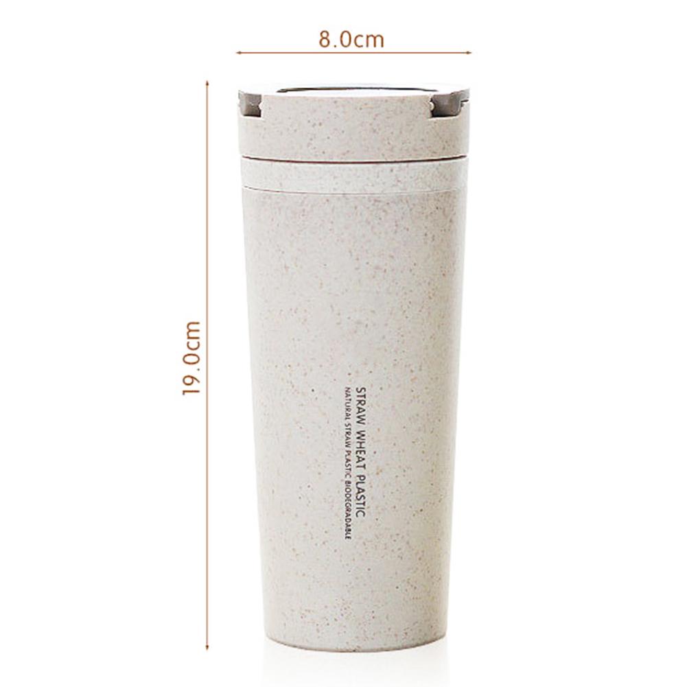 Portable Wheat Straw Insulated Bottle Thermos Mug - 500ml